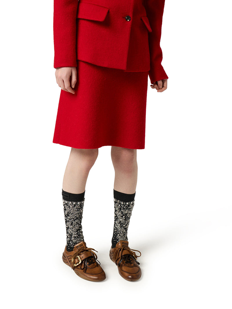 SNEAKERS IN PELLE CON FIBBIA