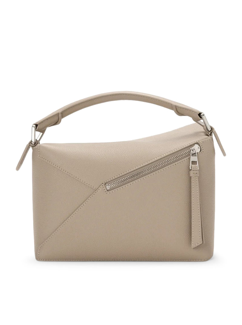 BORSA PUZZLE EDGE PICCOLA IN PELLE DI VITELLO GRANATA