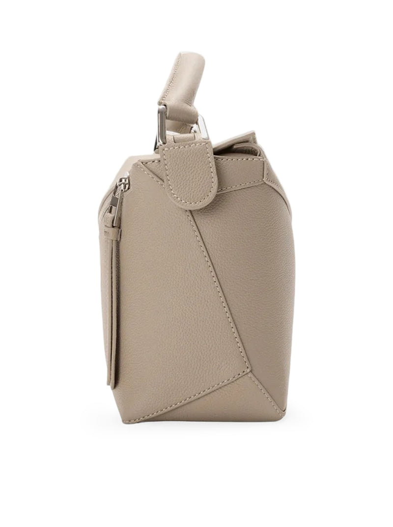 BORSA PUZZLE EDGE PICCOLA IN PELLE DI VITELLO GRANATA