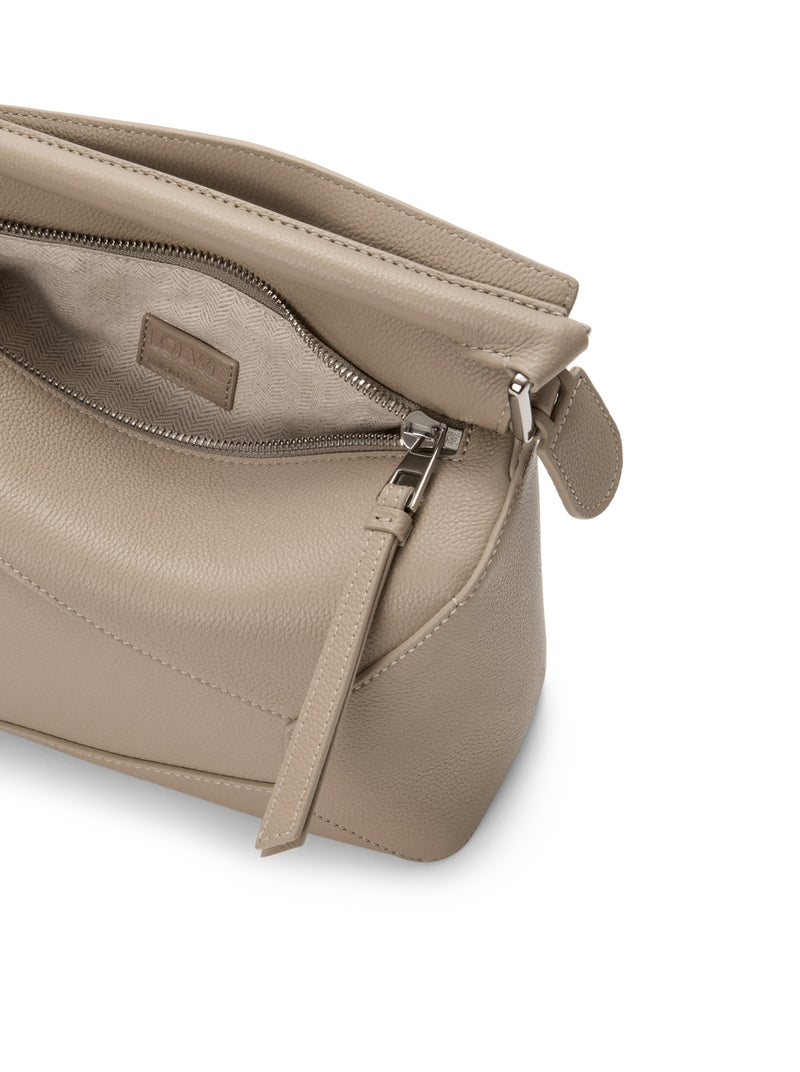 BORSA PUZZLE EDGE PICCOLA IN PELLE DI VITELLO GRANATA