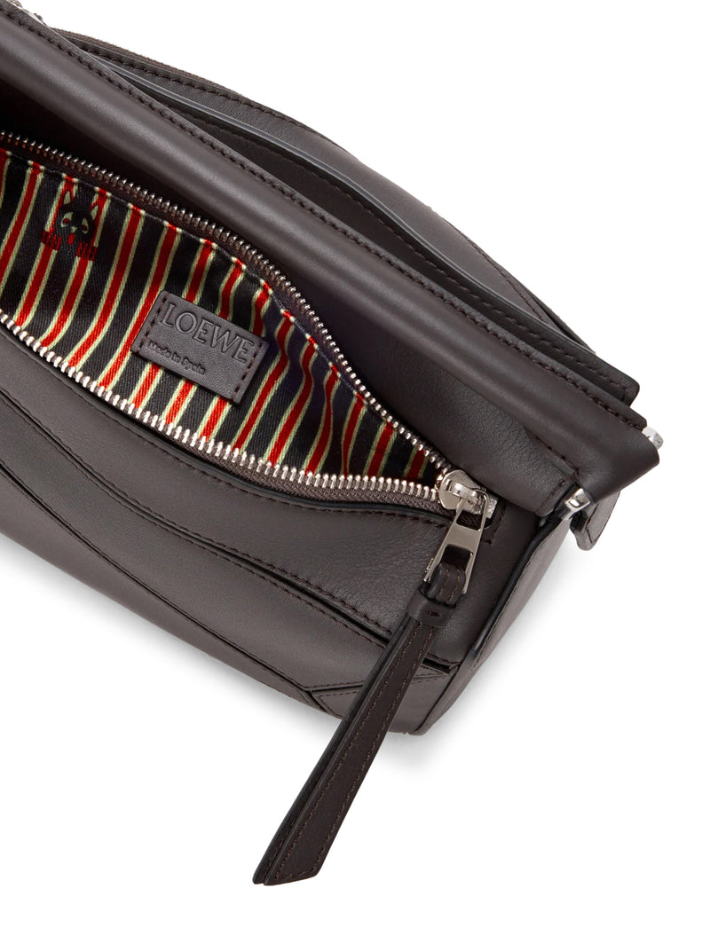 BORSA PUZZLE PICCOLA FUTURIST CAT IN PELLE DI VITELLO