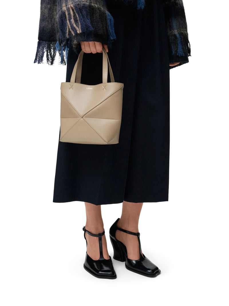 BORSA TOTE PUZZLE FOLD IN PELLE DI VITELLO LUCIDA