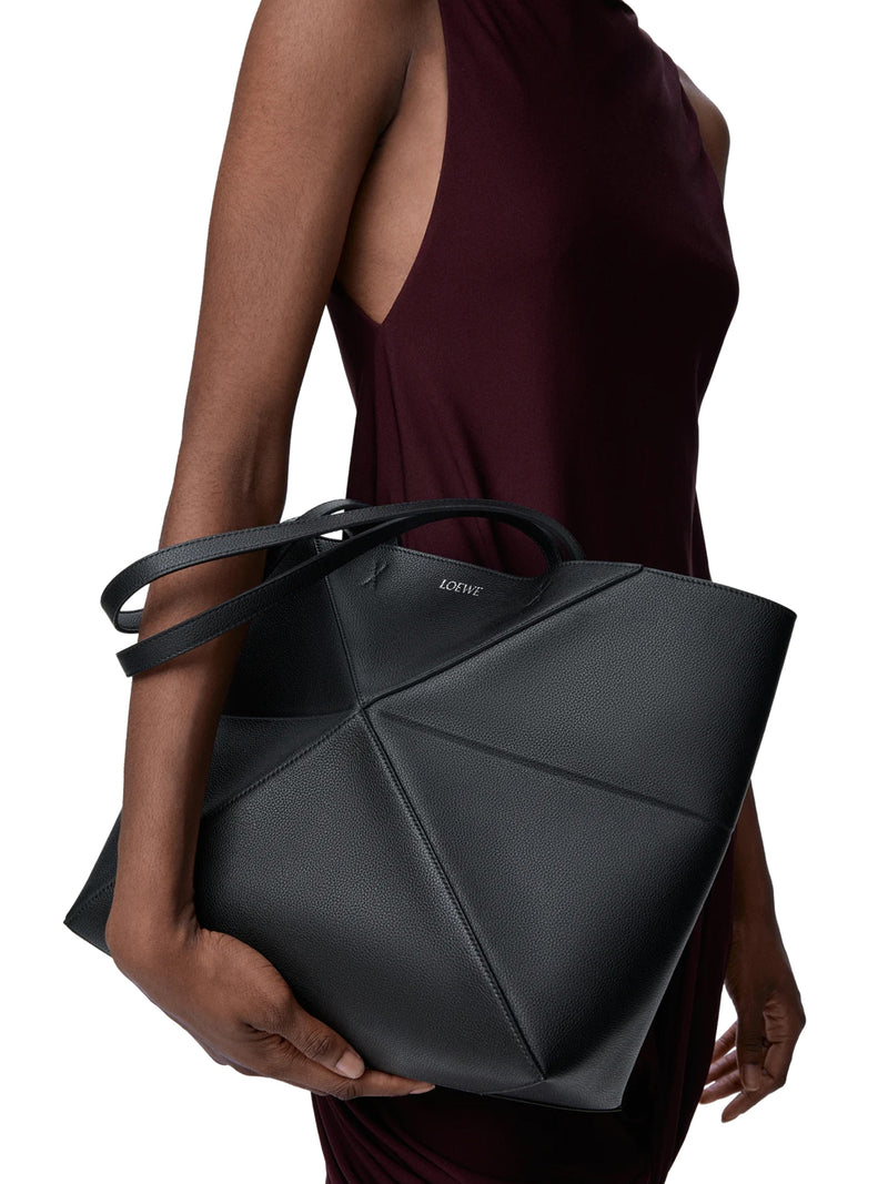 BORSA TOTE PUZZLE FOLD HORIZONTAL MEDIA IN PELLE DI VITELLO GRANATA