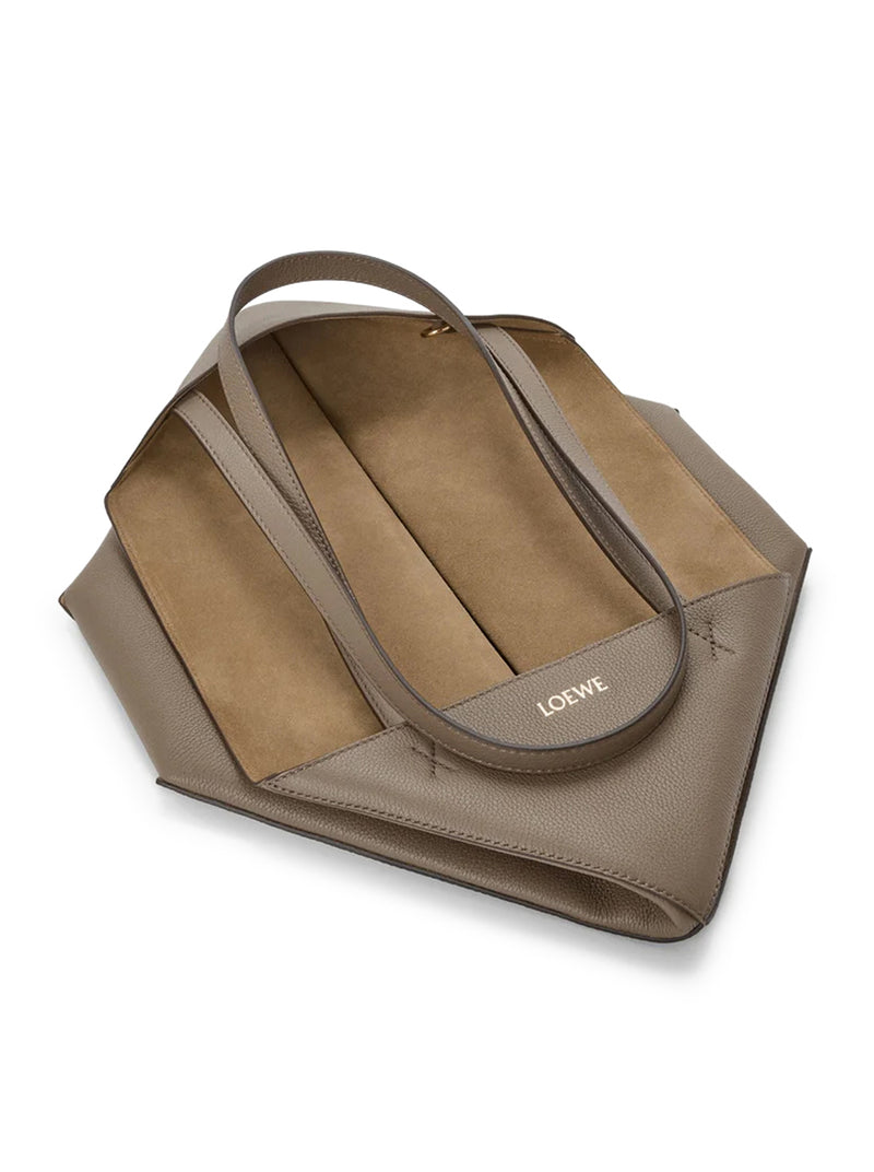 BORSA TOTE PUZZLE FOLD HORIZONTAL MEDIA IN PELLE DI VITELLO GRANATA