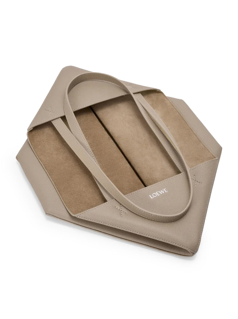 BORSA TOTE PUZZLE FOLD HORIZONTAL MEDIA IN PELLE DI VITELLO GRANATA