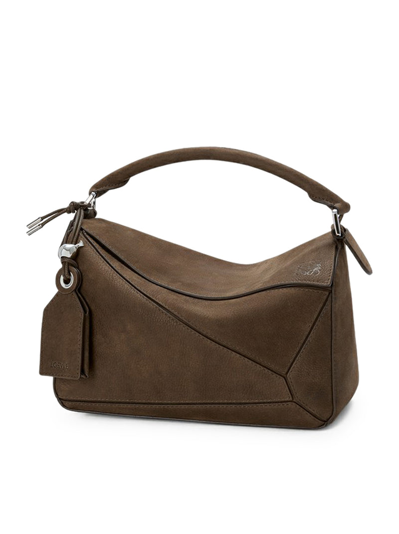 BORSA FEATHERLIGHT PUZZLE PICCOLA IN NABUK GRANATO