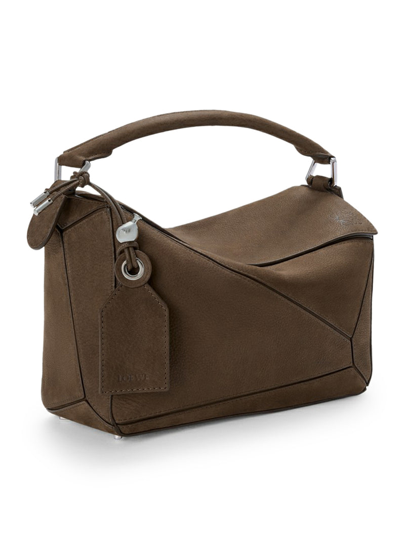 BORSA FEATHERLIGHT PUZZLE PICCOLA IN NABUK GRANATO
