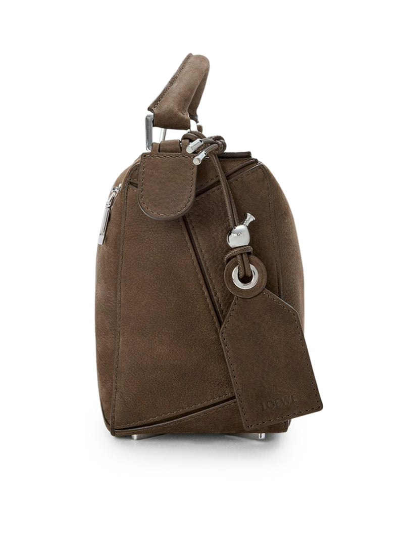 BORSA FEATHERLIGHT PUZZLE PICCOLA IN NABUK GRANATO