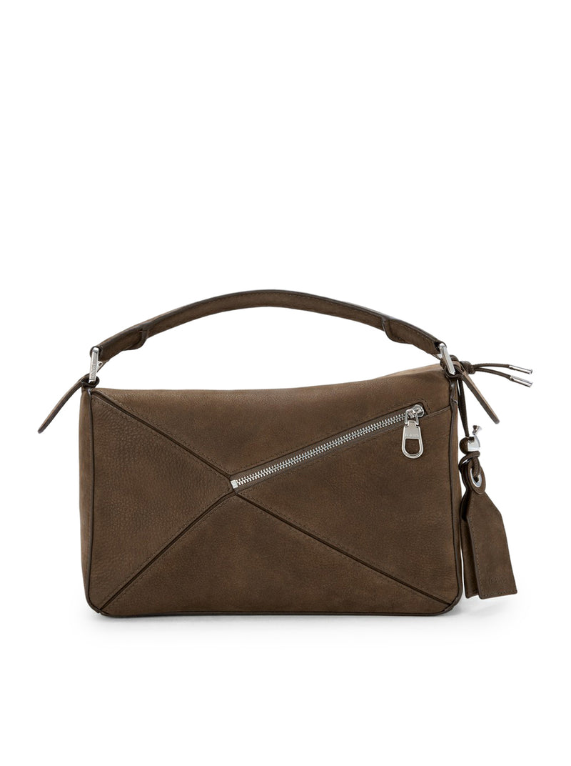 BORSA FEATHERLIGHT PUZZLE PICCOLA IN NABUK GRANATO