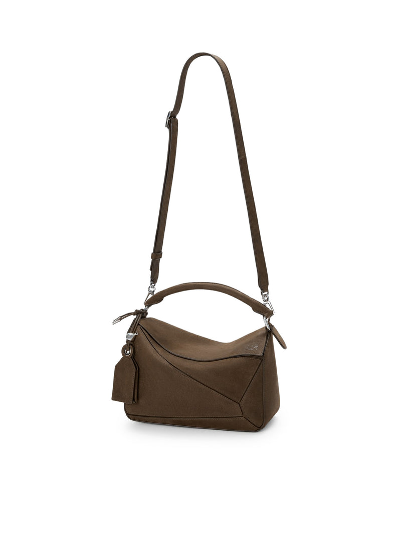 BORSA FEATHERLIGHT PUZZLE PICCOLA IN NABUK GRANATO