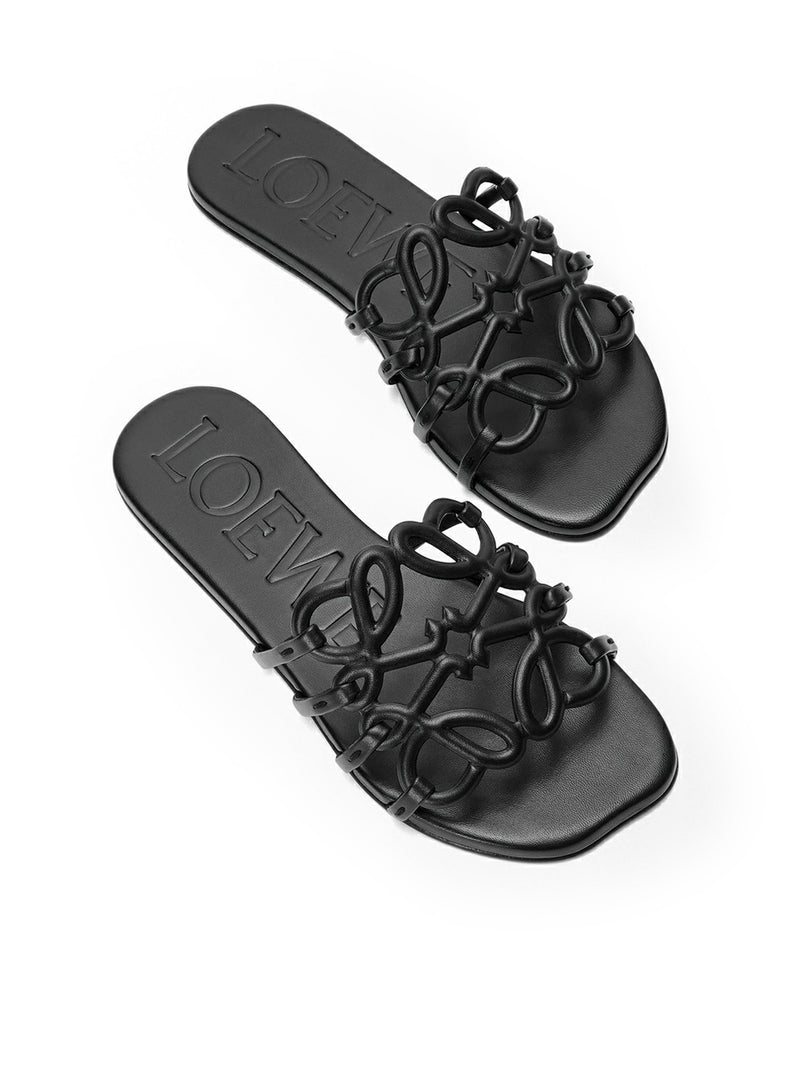 SLIDE ANAGRAM PETAL IN PELLE DI VITELLO