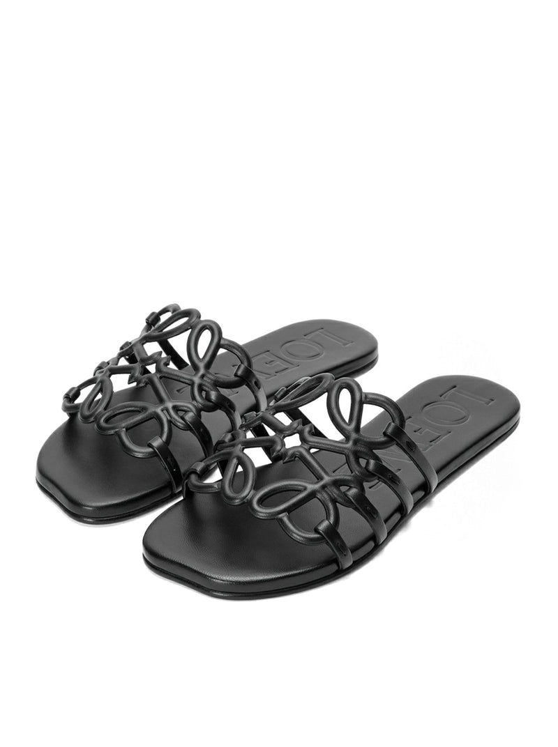 SLIDE ANAGRAM PETAL IN PELLE DI VITELLO