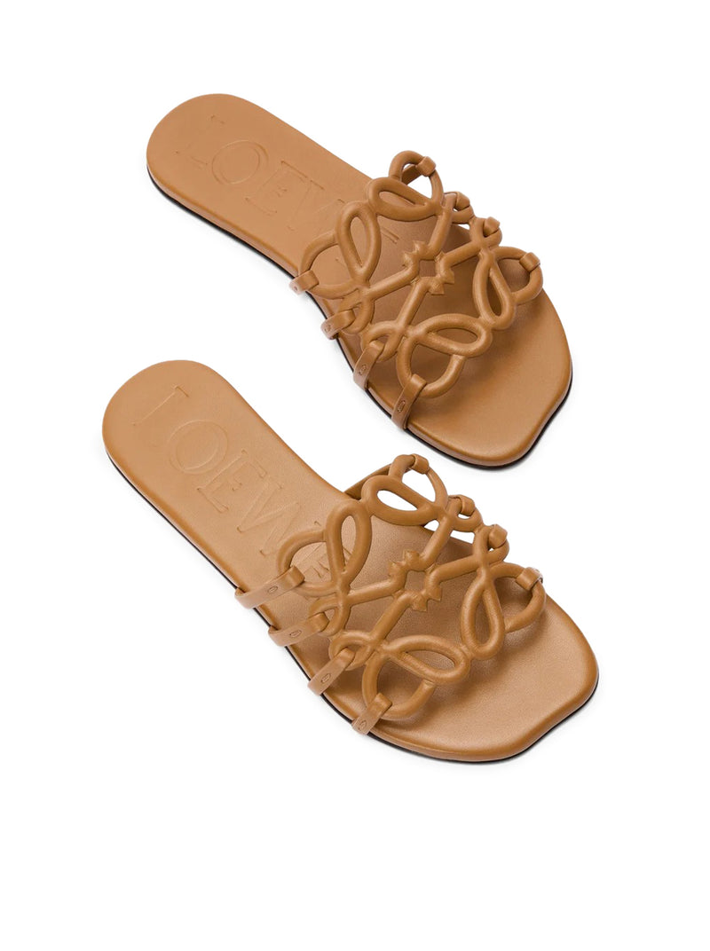 SLIDE ANAGRAM PETAL IN PELLE DI VITELLO