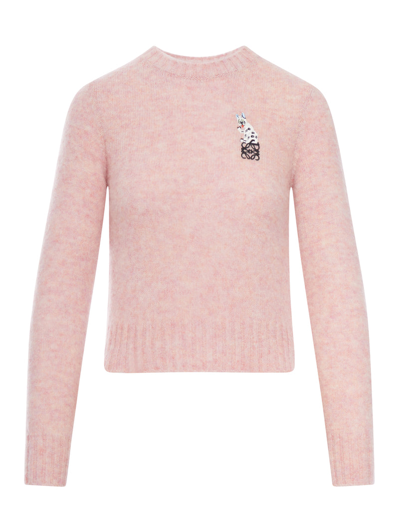 MAGLIONE IN LANA SPAZZOLATA DI PESO MEDIO