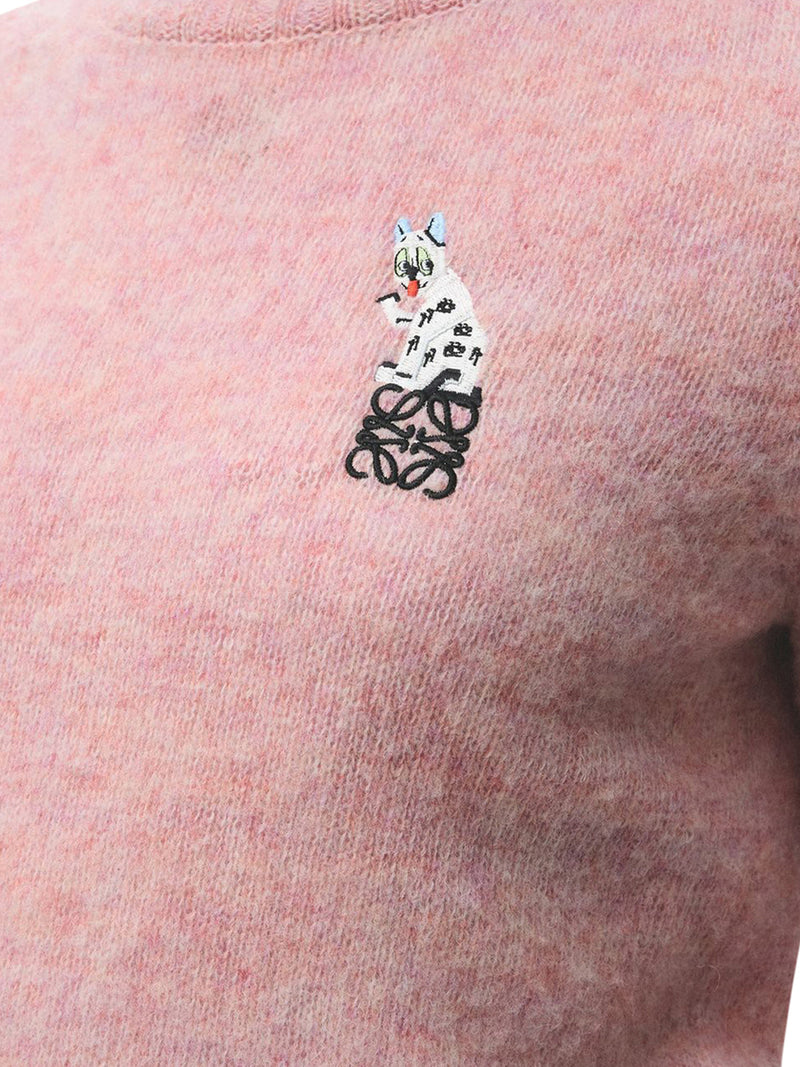 MAGLIONE IN LANA SPAZZOLATA DI PESO MEDIO