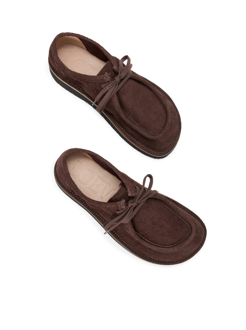 SCARPE STRINGATE FARO IN PELLE DI VITELLO SCAMOSCIATA