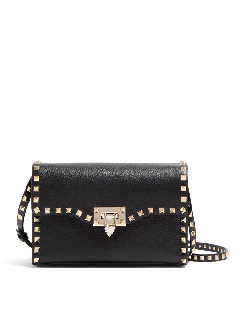 BORSA PICCOLA A TRACOLLA ROCKSTUD IN VITELLO GRANATO