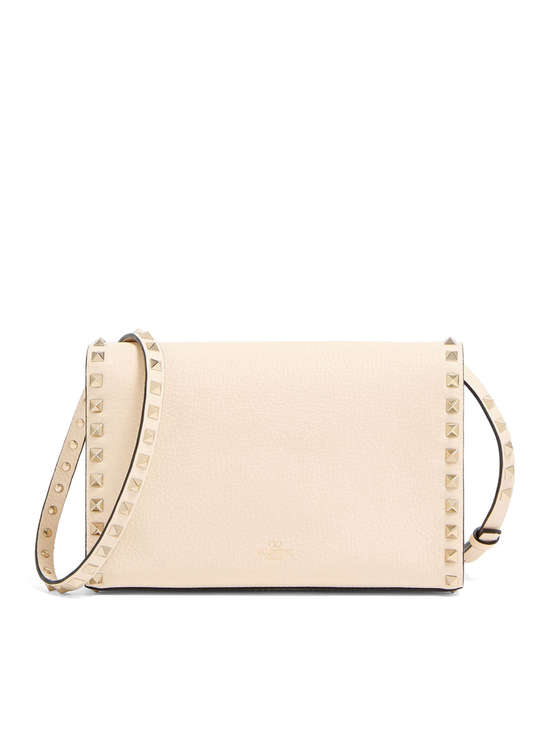 BORSA PICCOLA A TRACOLLA ROCKSTUD IN VITELLO GRANATO