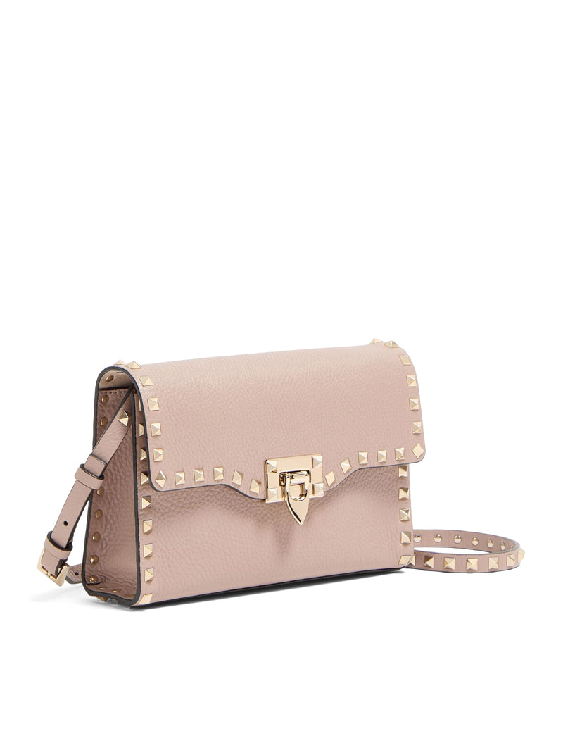 BORSA PICCOLA A TRACOLLA ROCKSTUD IN VITELLO GRANATO