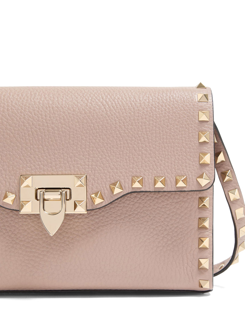 BORSA PICCOLA A TRACOLLA ROCKSTUD IN VITELLO GRANATO