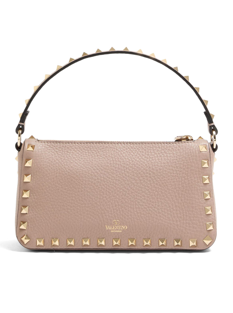 BORSA PICCOLA A TRACOLLA ROCKSTUD IN VITELLO GRANATO