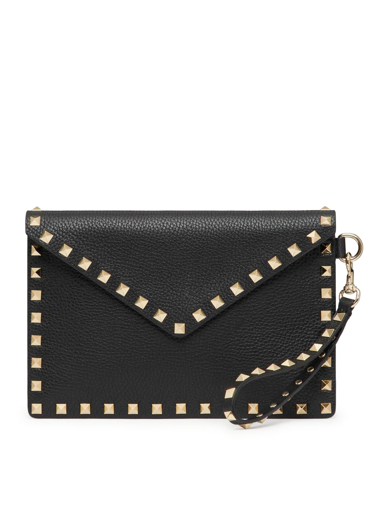 POUCH ROCKSTUD IN VITELLO GRANATO