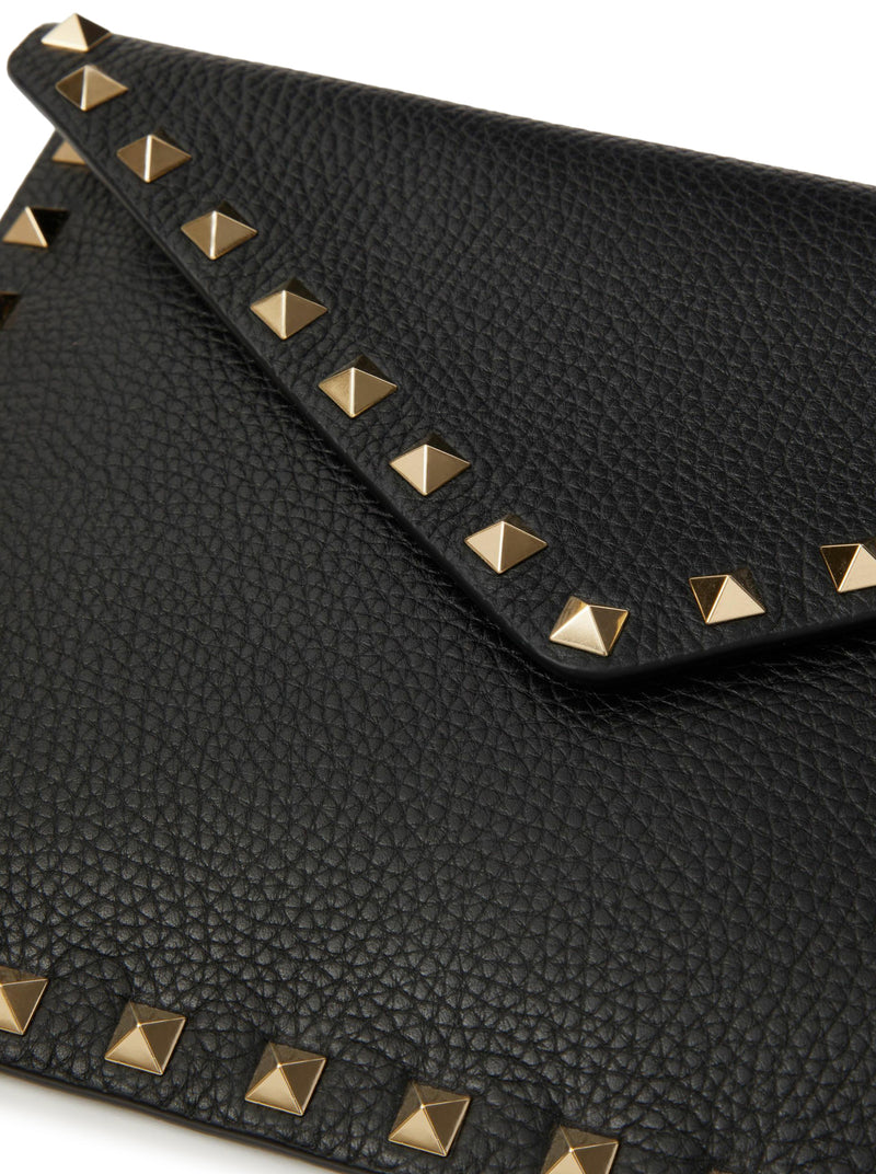 POUCH ROCKSTUD IN VITELLO GRANATO