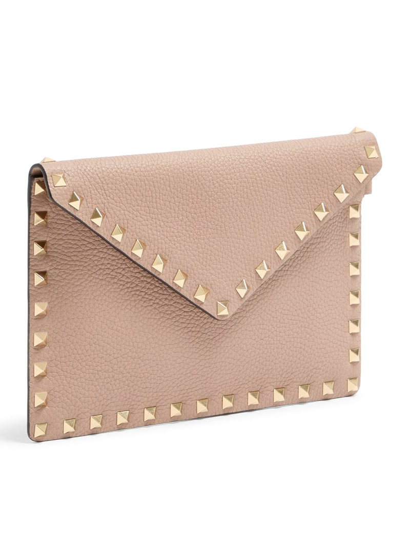 POUCH ROCKSTUD IN VITELLO GRANATO