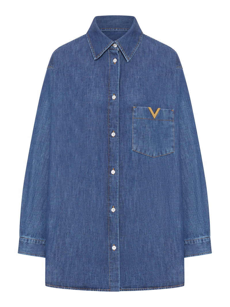 CAMICIA IN DENIM SOLID CHAMBRAY
