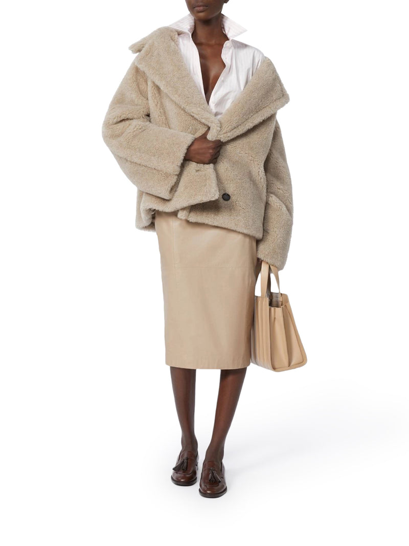 CAPPOTTO IN TEDDY DI ALPACA E CASHMERE