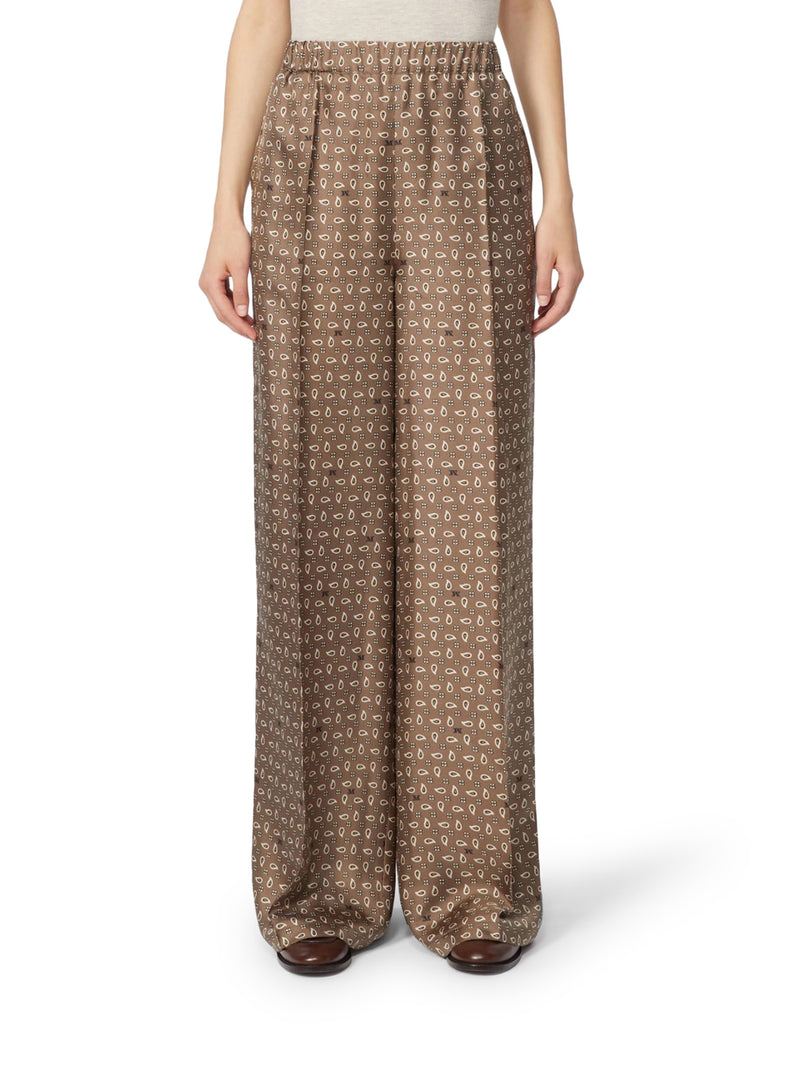 PANTALONE IN SETA STAMPATA