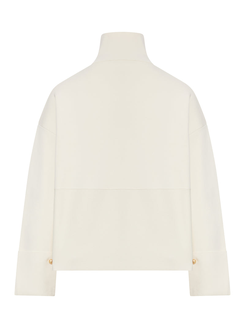 FELPA A COLLO ALTO CON ZIP