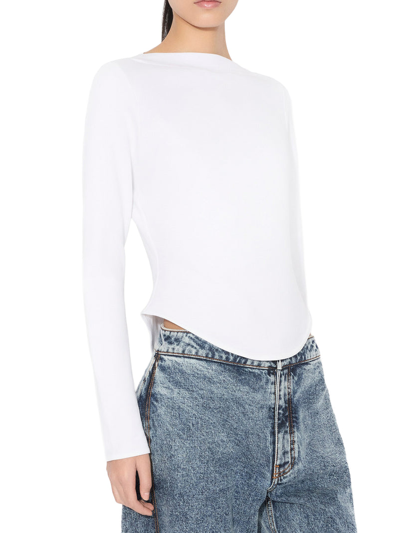 PANTALONI A PETALO IN DENIM