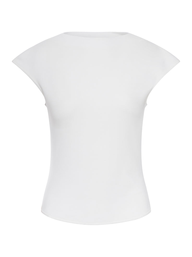 T-SHIRT DI COTONE CON MANICHE AD ALETTA