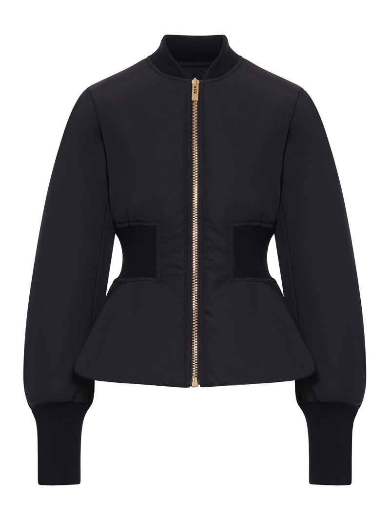 BOMBER PEPLUM ALAïA IN MISTO LANA