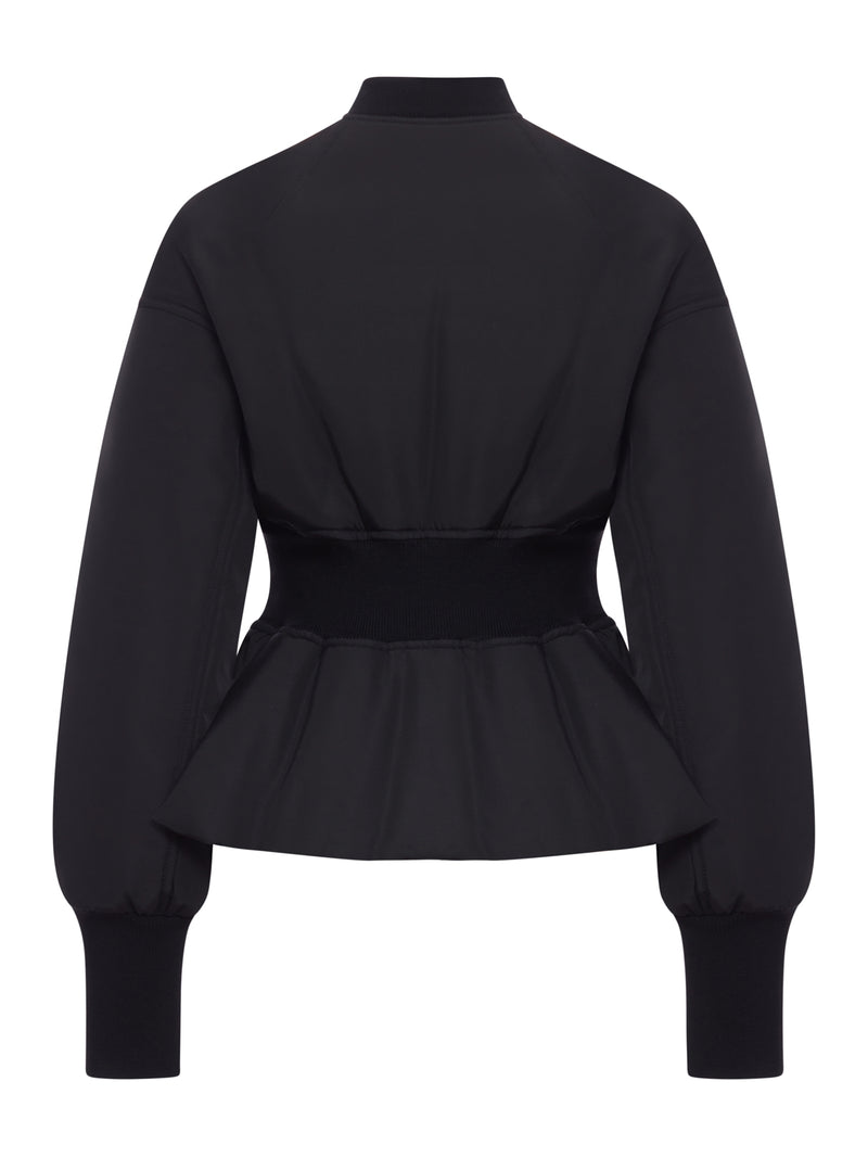 BOMBER PEPLUM ALAïA IN MISTO LANA