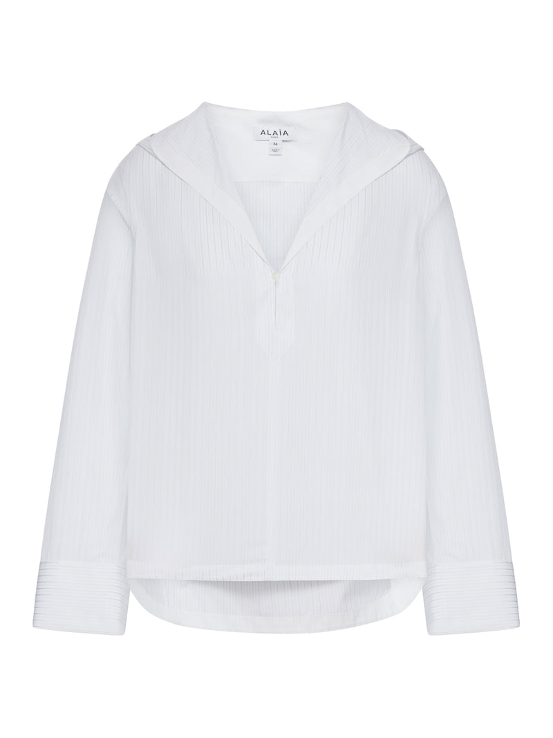 CAMICIA CON CAPPUCCIO IN POPELINE