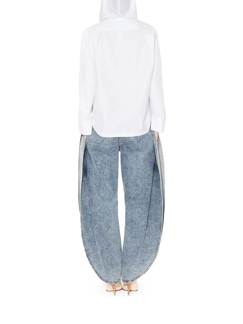 CAMICIA CON CAPPUCCIO IN POPELINE