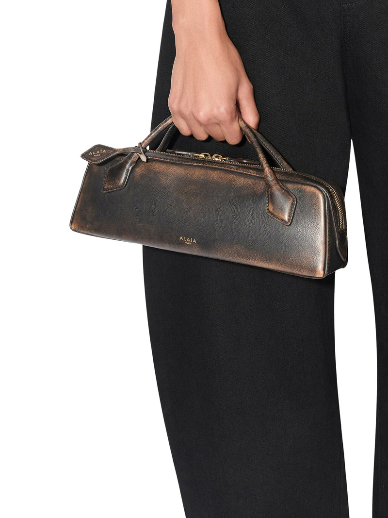 POCHETTE LE TECKEL IN PELLE INVECCHIATA