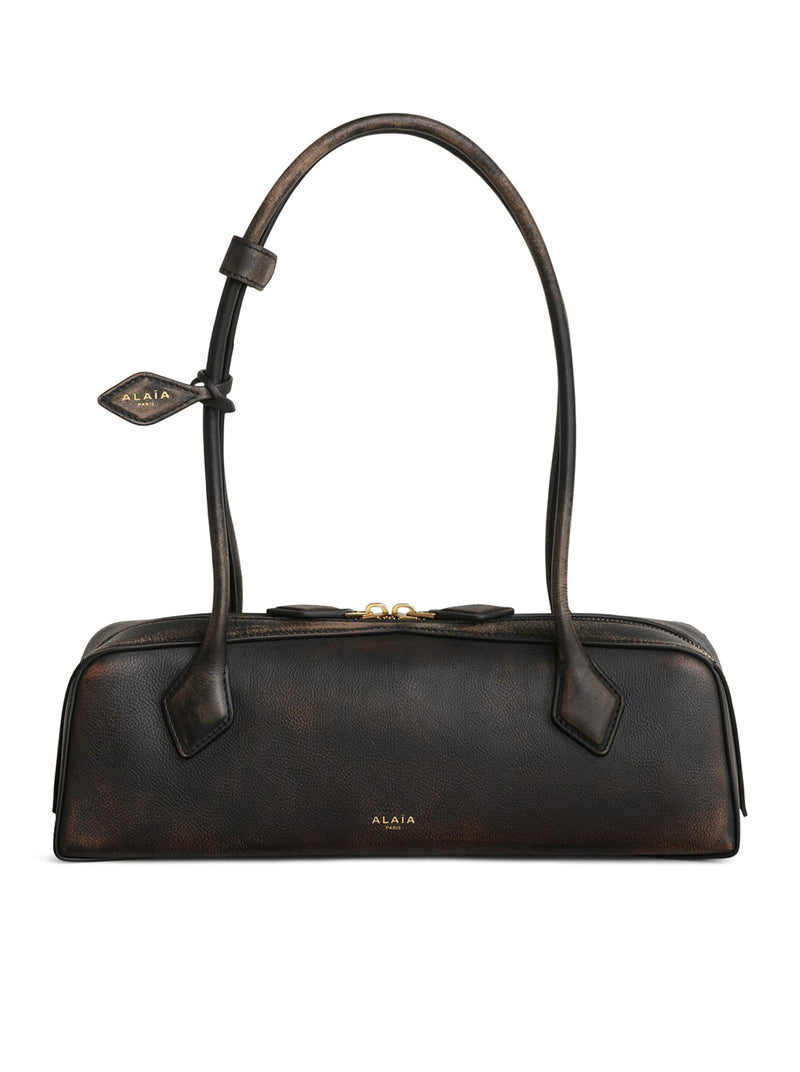 BORSA LE TECKEL MEDIA IN PELLE INVECCHIATA