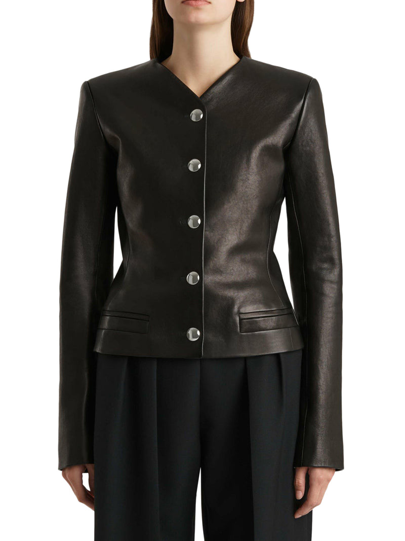 GIACCA PEPLO IN PELLE NARA