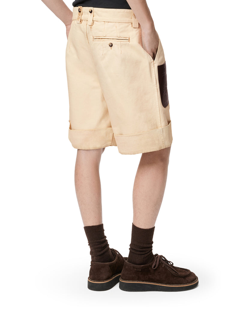 SHORT CON RISVOLTO IN COTONE