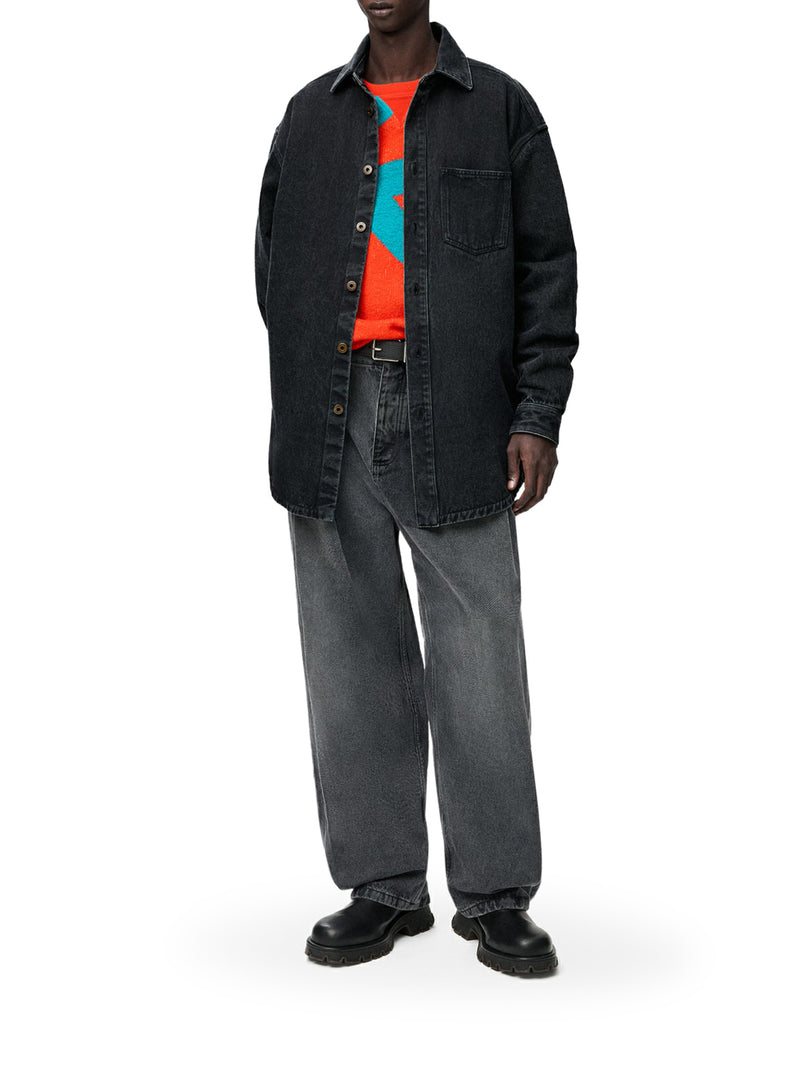 OVERSHIRT ANAGRAM IN DENIM