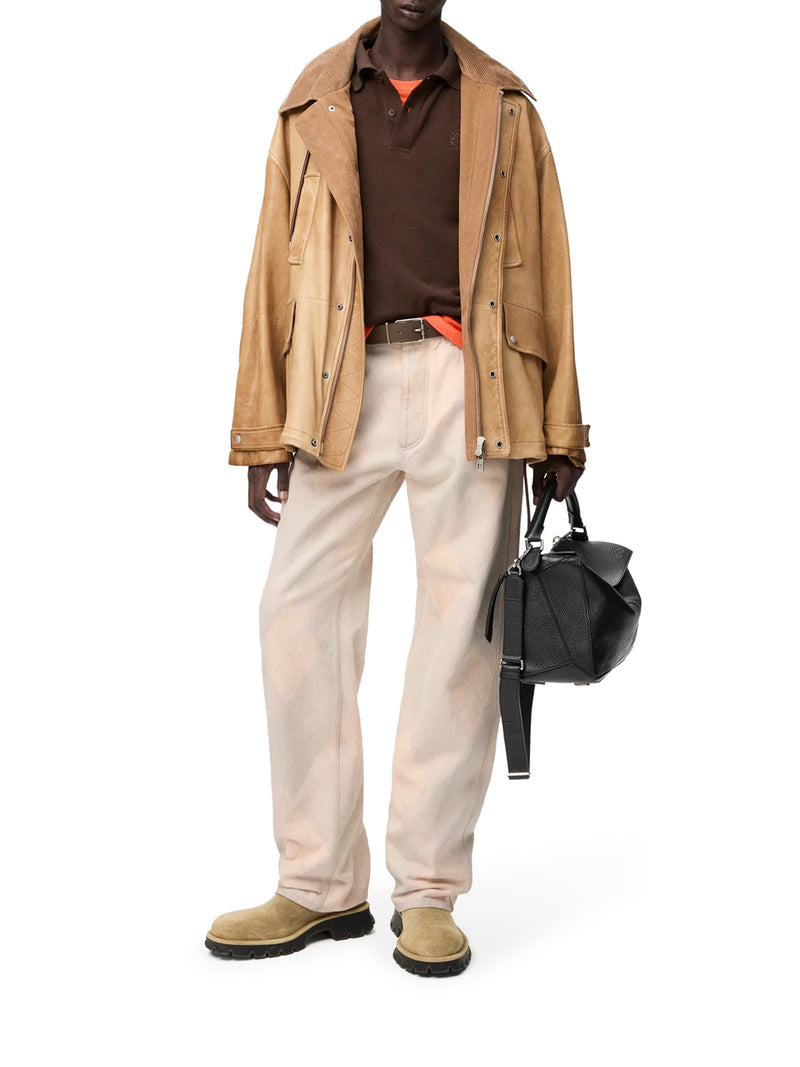 PARKA CORTO IN NAPPA DI AGNELLO E COTONE