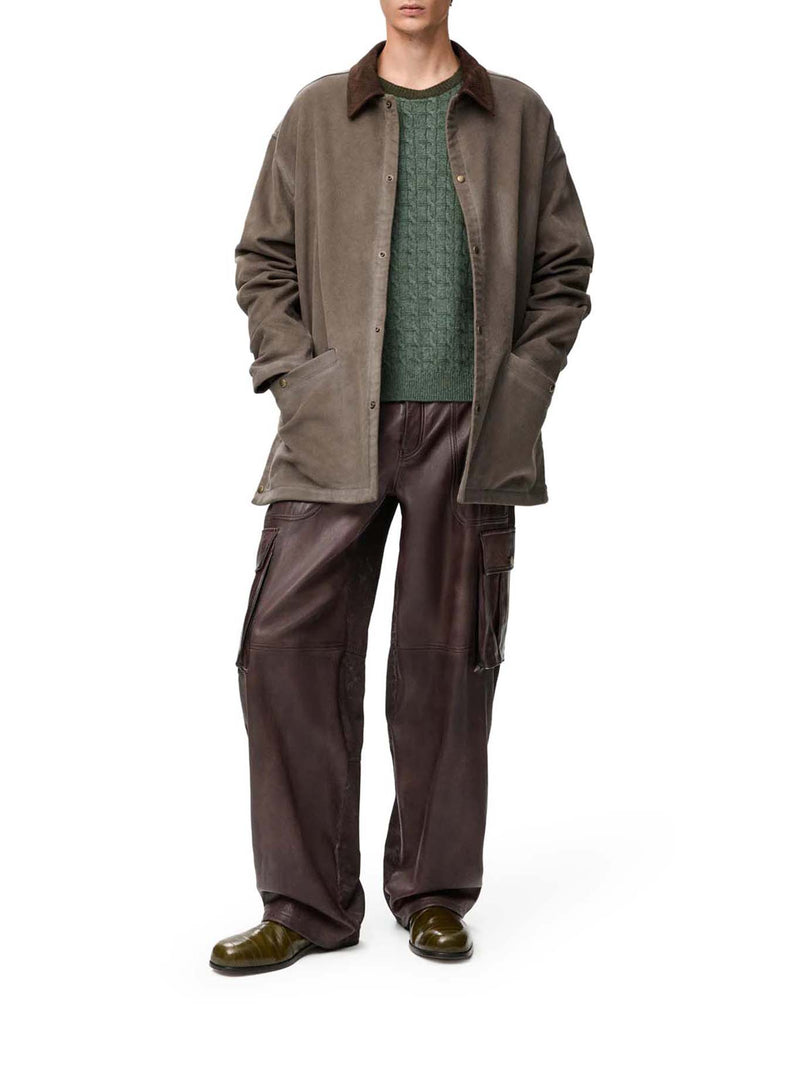 OVERSHIRT IN MISTO COTONE CON MOTIVO ANAGRAM