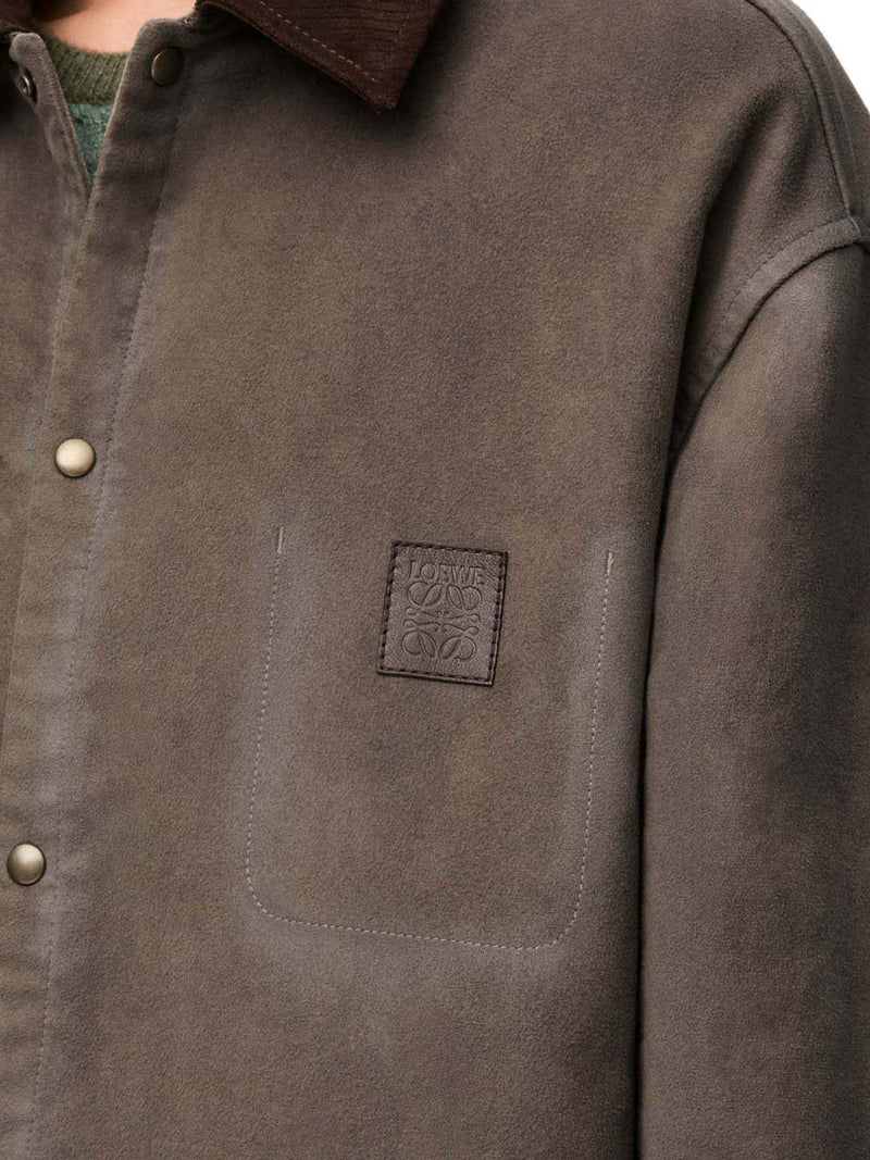 OVERSHIRT IN MISTO COTONE CON MOTIVO ANAGRAM