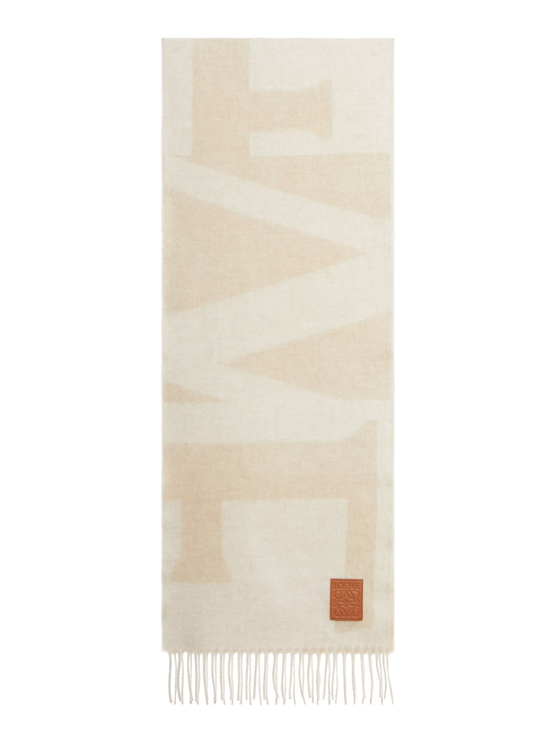 SCIARPA CON LOGO JACQUARD IN CASHMERE