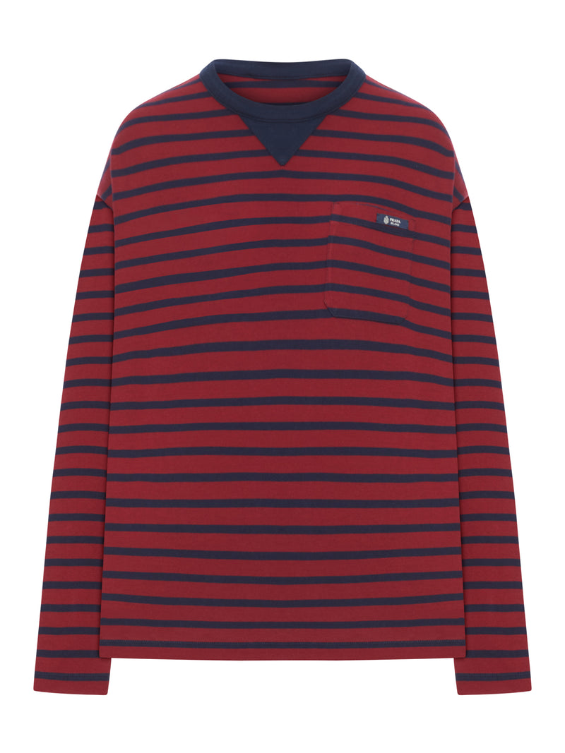 MAGLIONE A RIGHE IN COTONE