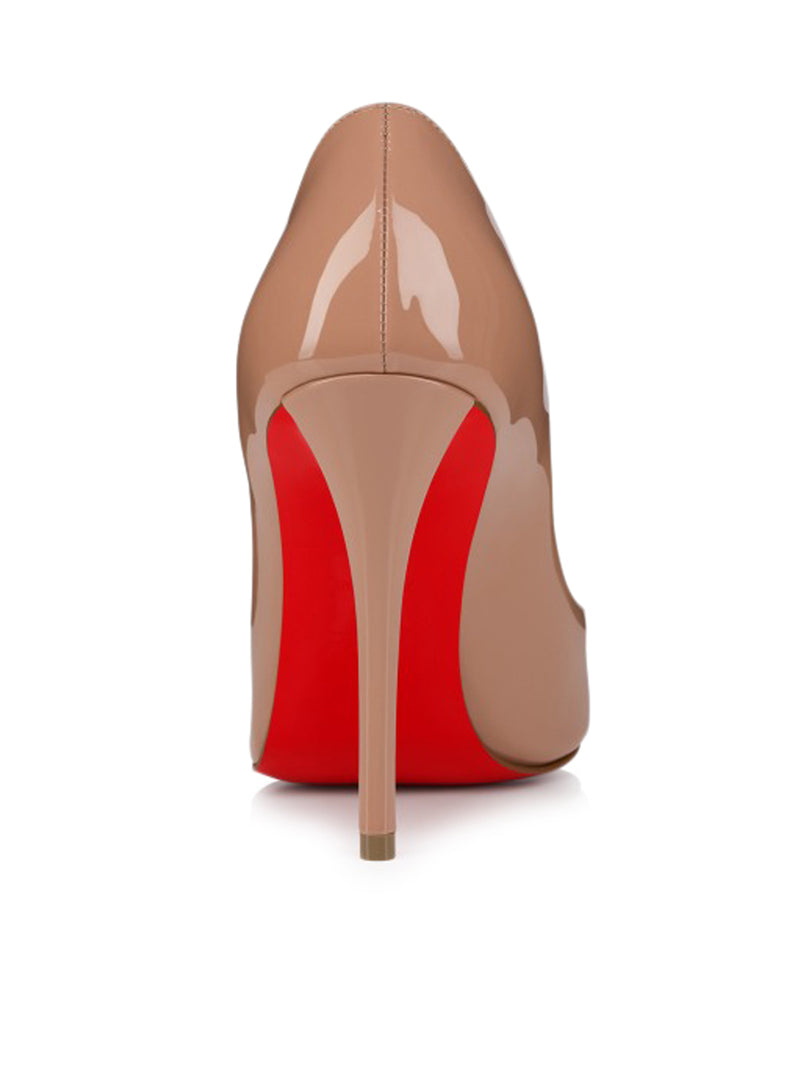 DÉCOLLETÉ MISS Z 100MM IN PELLE VERNICIATA BLUSH