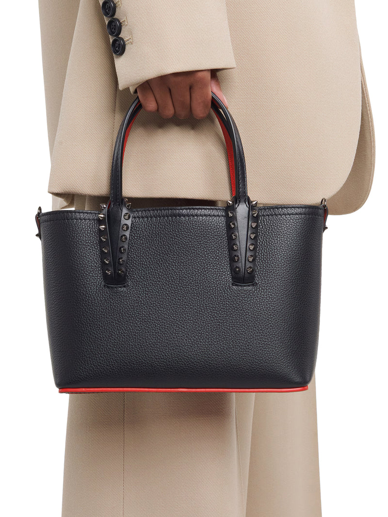 BORSA CABATA MINI IN PELLE MARTELLATA